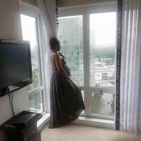 Pregnant Linda Ikeji Arrives Atlanta Ahead Of Delivery (Pictured)